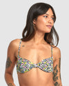 Womens Flower Field Underwire Bikini Top