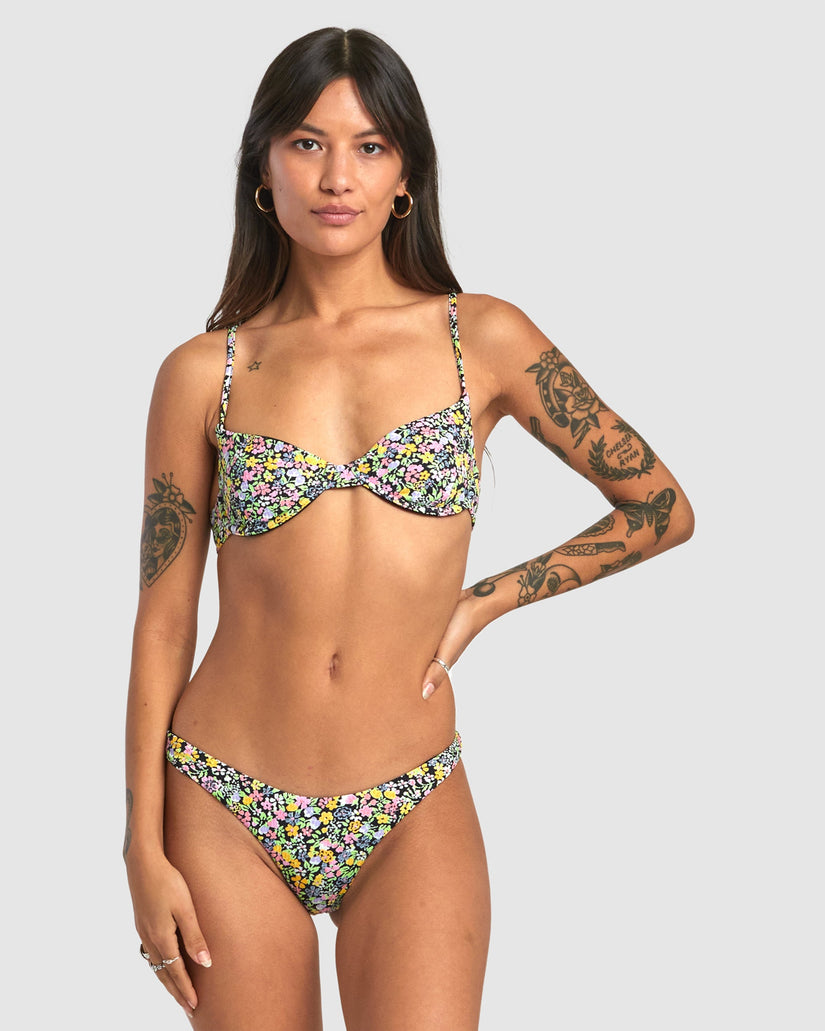 Womens Flower Field Underwire Bikini Top