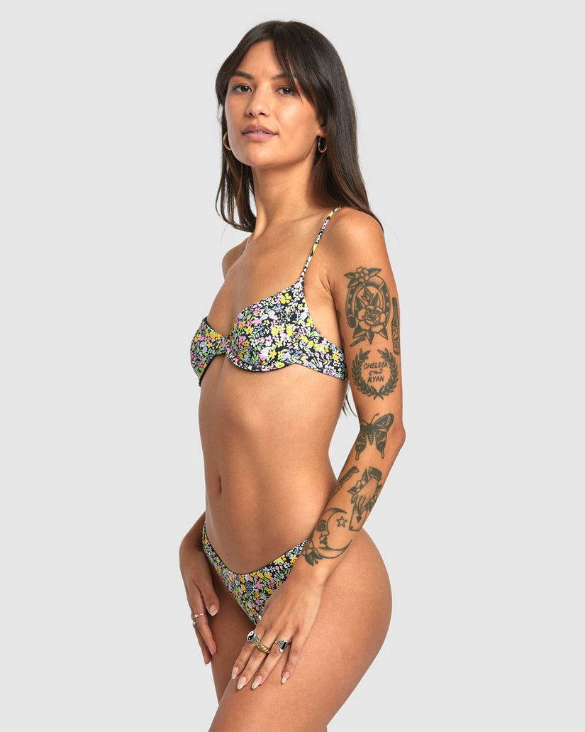 Womens Flower Field Underwire Bikini Top