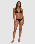 Womens Solid Halter Triangle Bikini Top