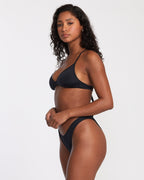 Womens Solid Triangle Crossback Bikini Top