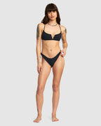 Womens Palm Grooves V Wire Crossback Bikini Top