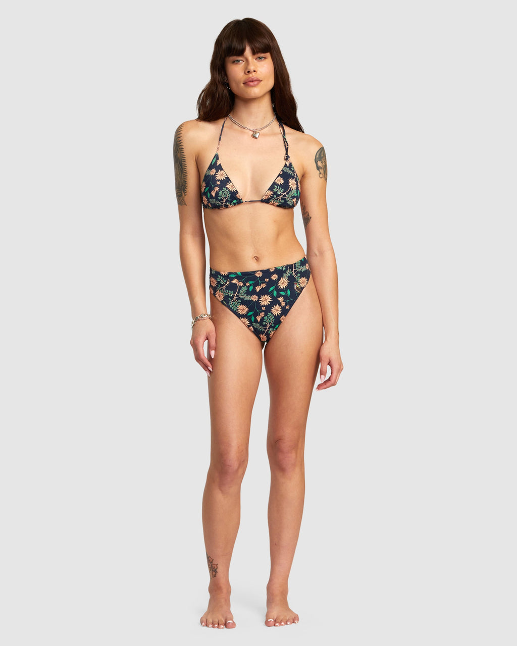 Womens Byrd Halter Triangle Bikini Top