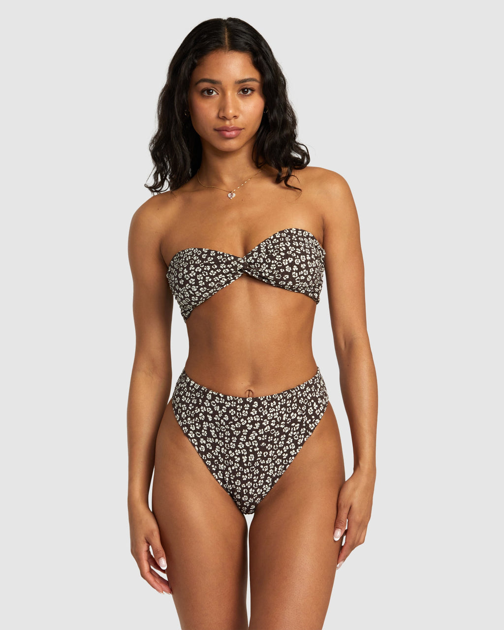 Womens Ditz High Rise Cheeky Bikini Bottom