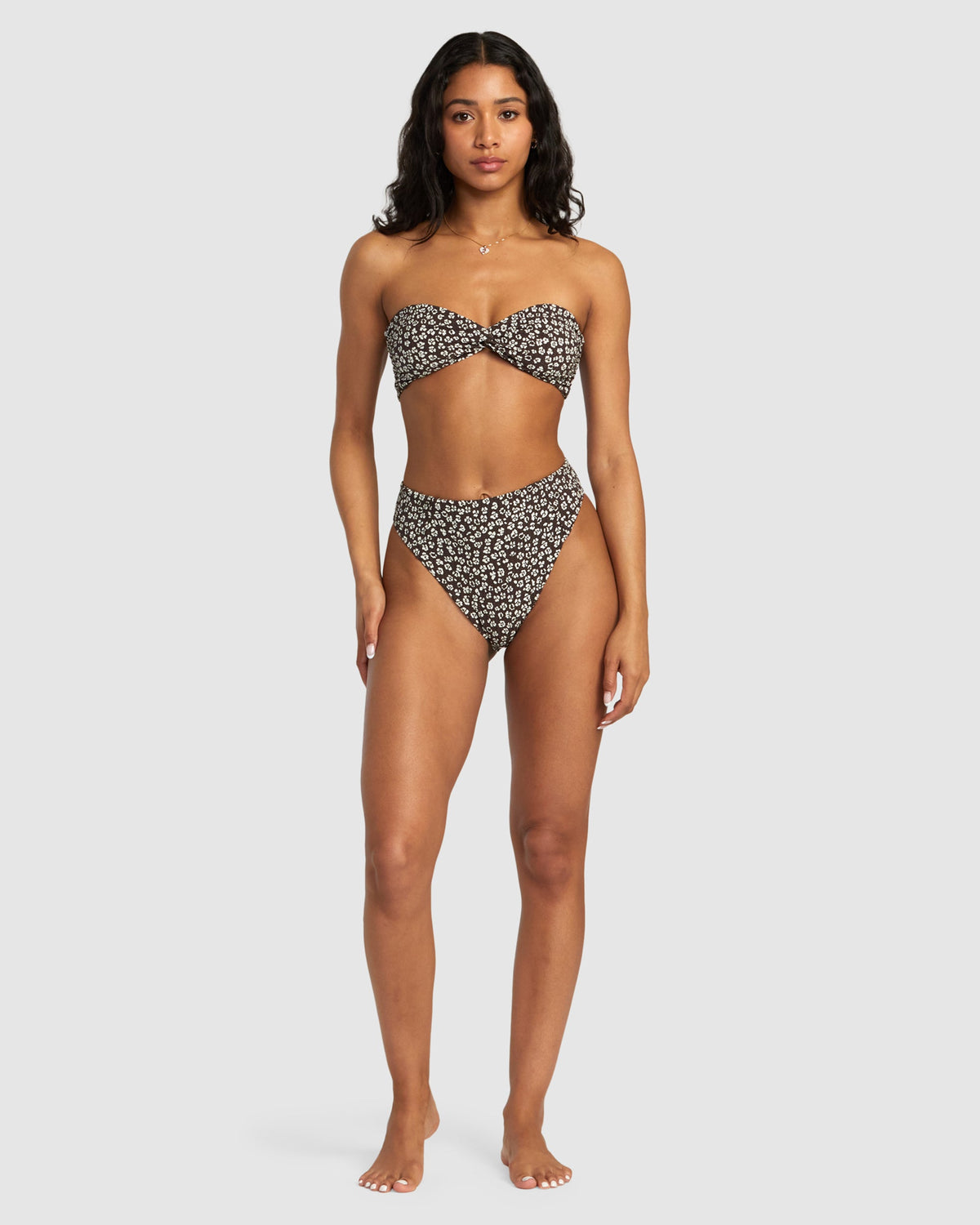 Womens Ditz High Rise Cheeky Bikini Bottom