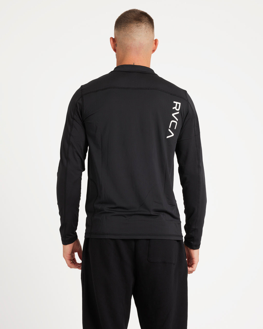 Mens Sport Vent Half Zip Long Sleeve T-Shirt