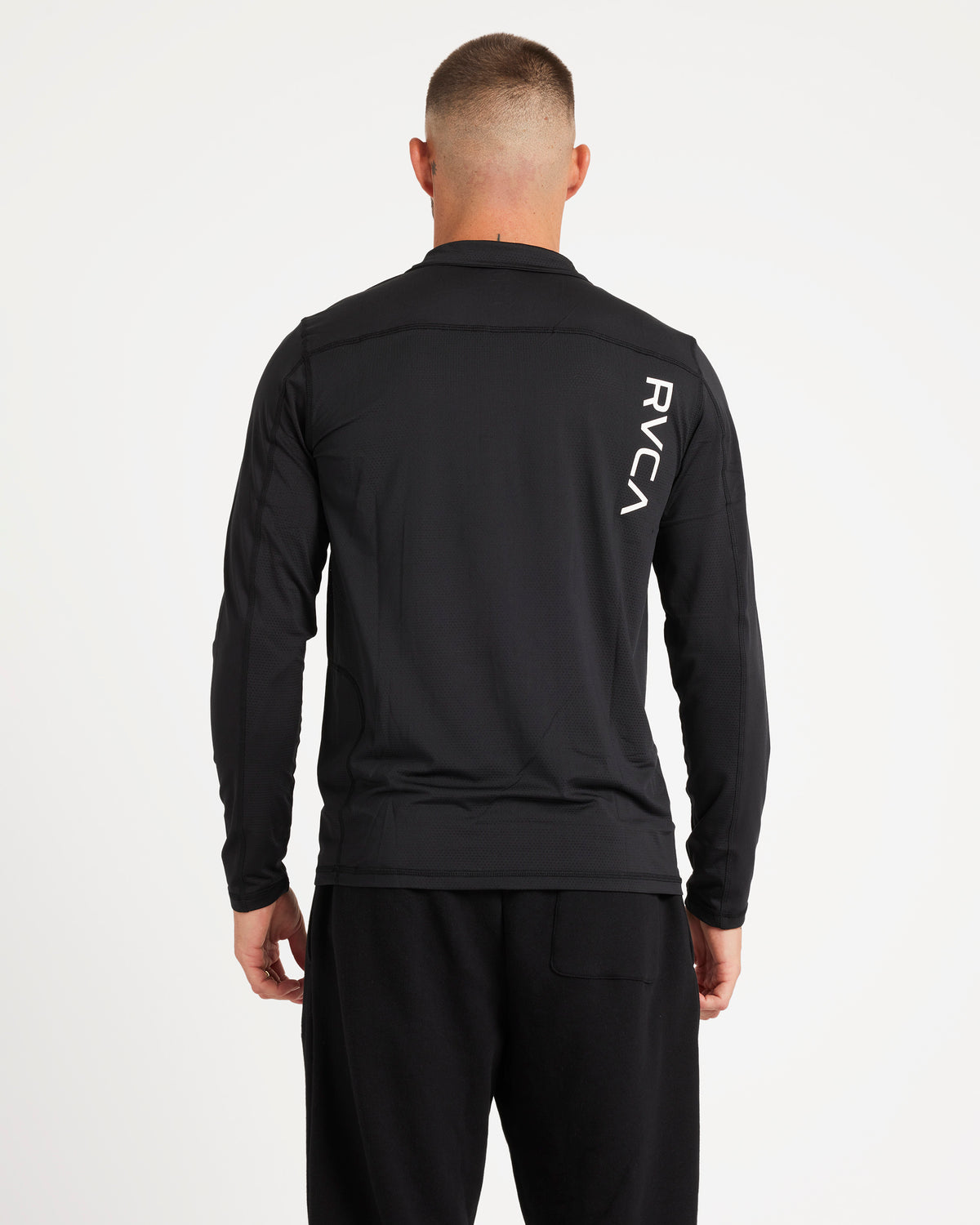 Mens Sport Vent Half Zip Long Sleeve T-Shirt