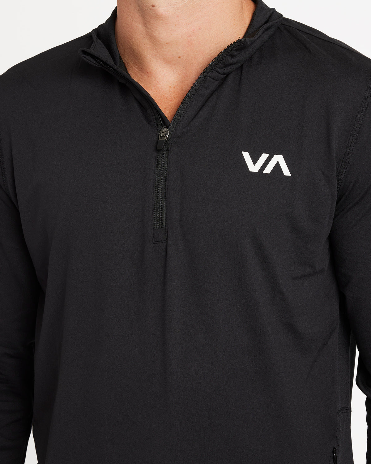 Mens Sport Vent Half Zip Long Sleeve T-Shirt