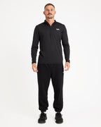 Mens Sport Vent Half Zip Long Sleeve T-Shirt