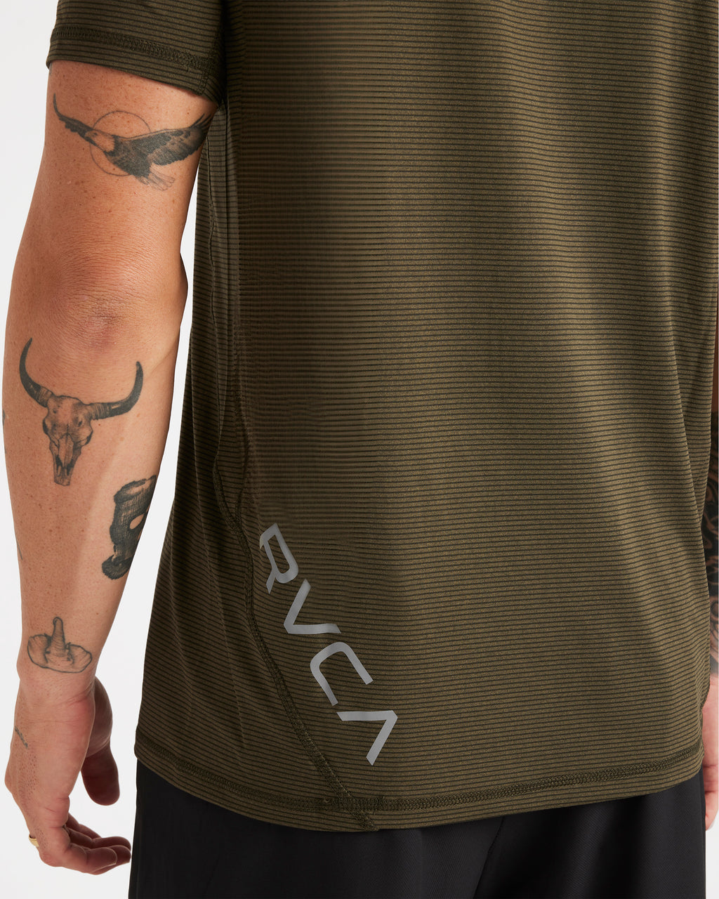 Mens Sport Vent Stripe T-Shirt