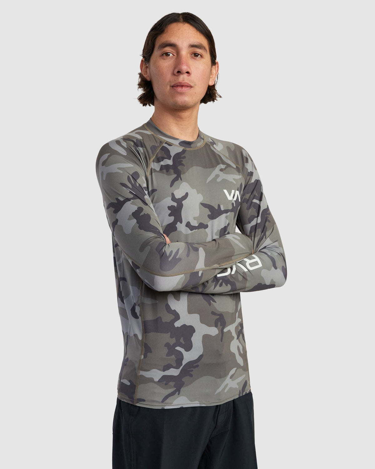 Mens RVCA Long Sleeve Rash Vest