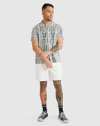 Mens Oblow Tapa Top Short Sleeve Shirt