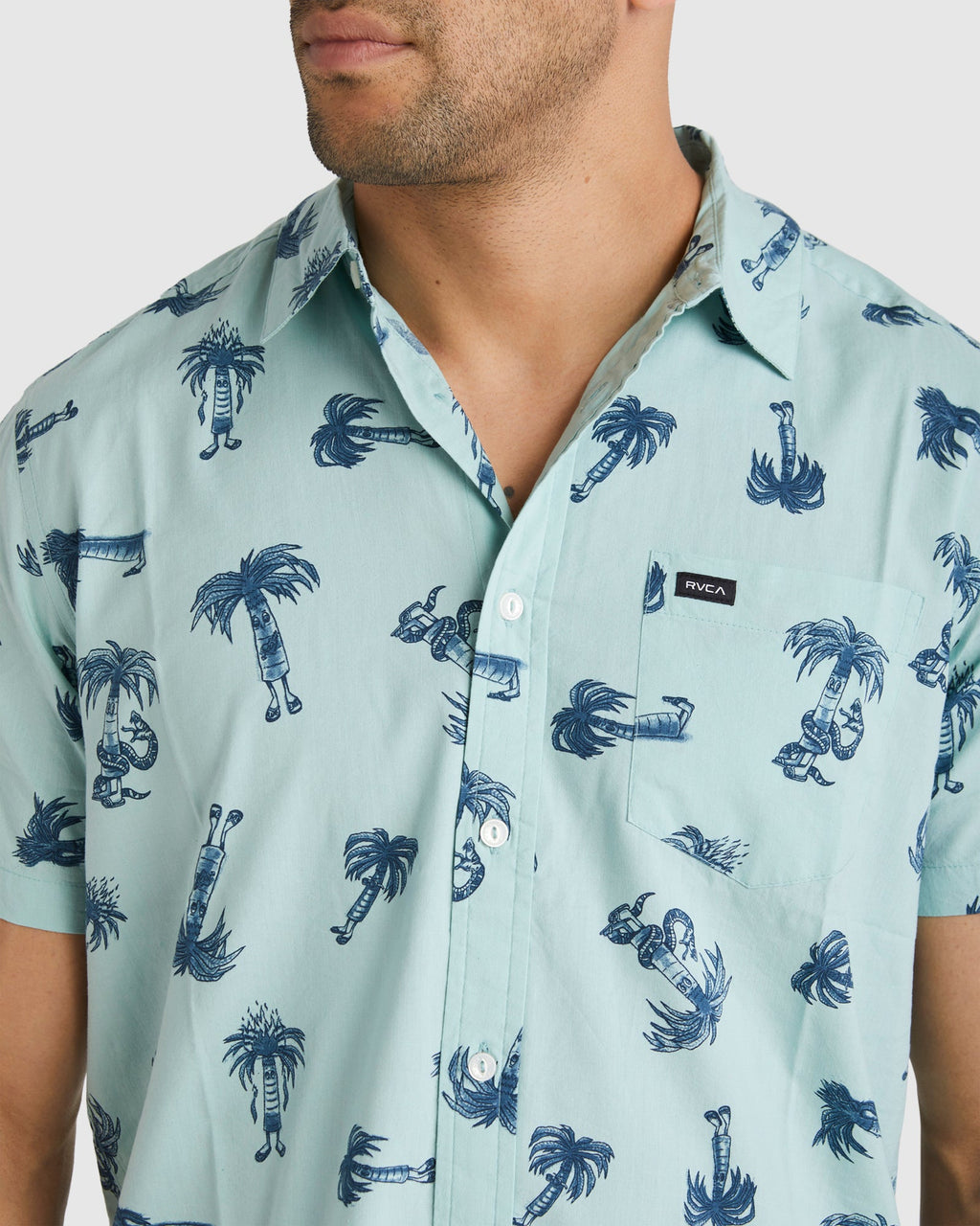 Mens Pommier Palms Short Sleeve Shirt