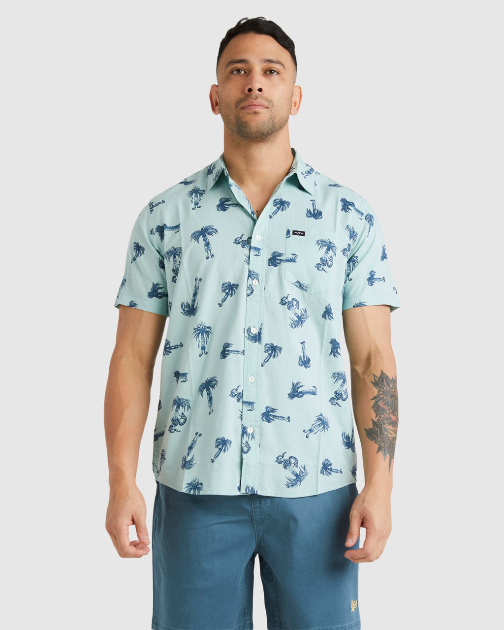 Mens Pommier Palms Short Sleeve Shirt