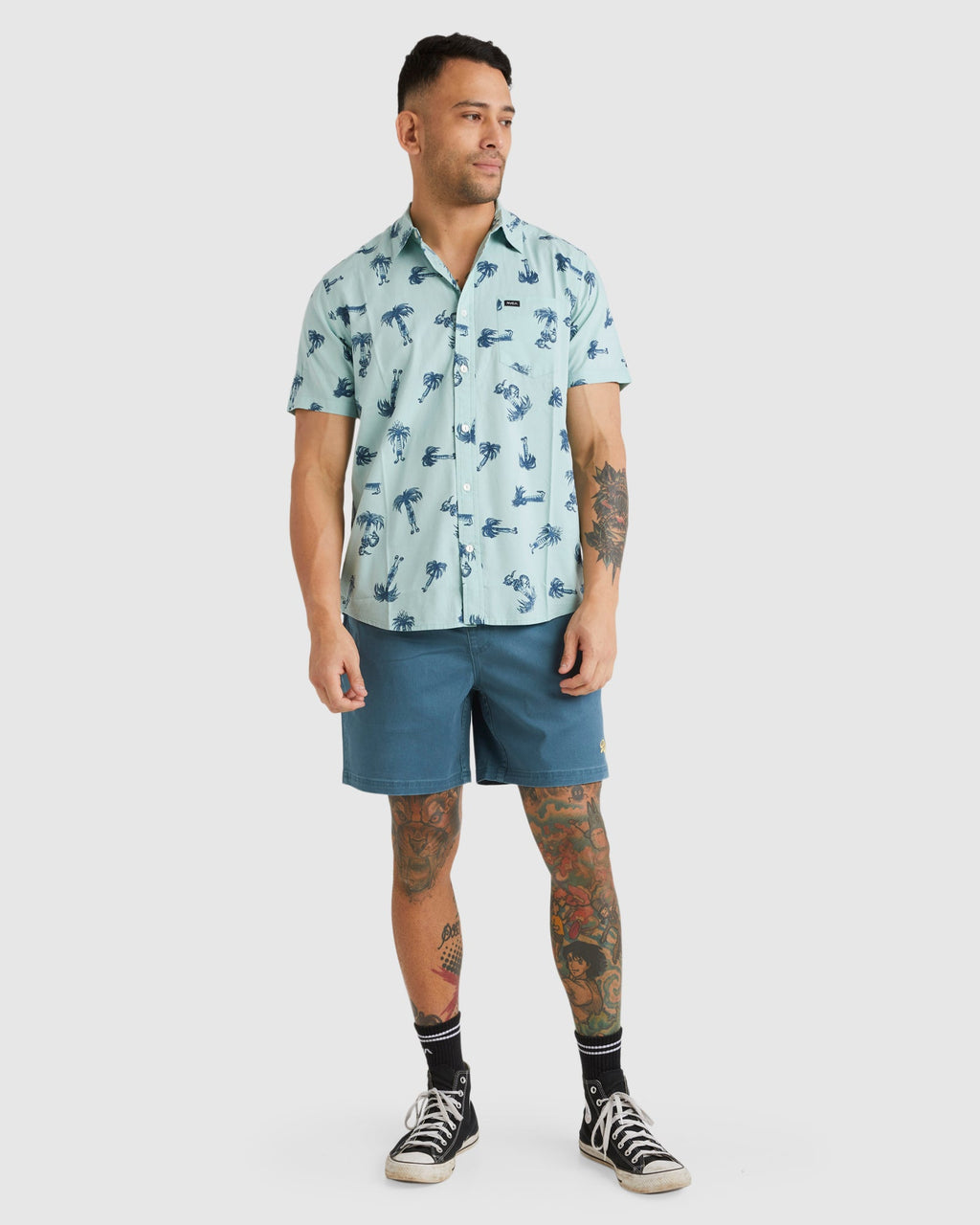 Mens Pommier Palms Short Sleeve Shirt