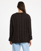 Womens Cable Cover Crew Neck