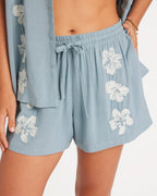 Womens Tropicali Elastic Waist Shorts