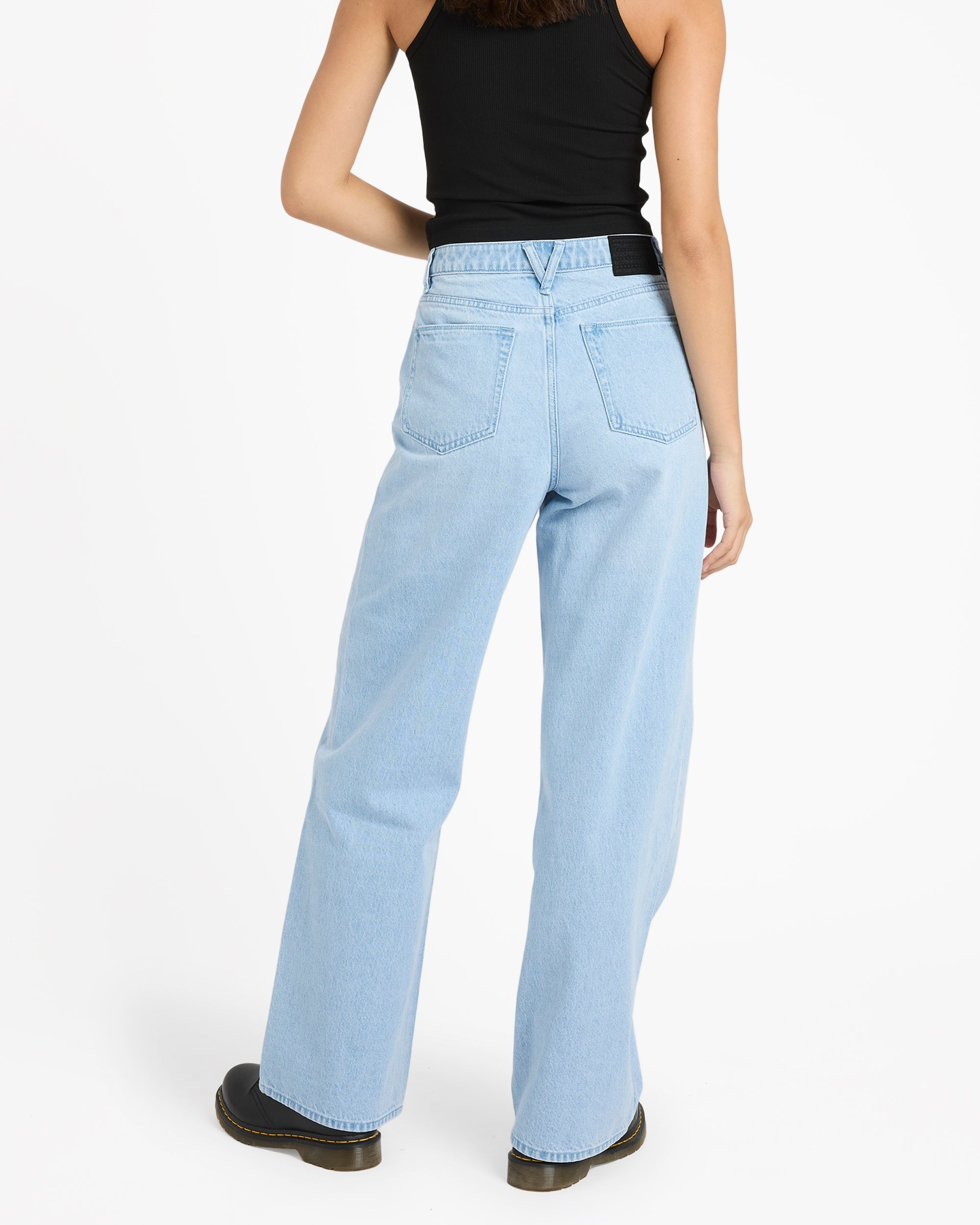 Womens Stoned BF High Rise Denim Jeans