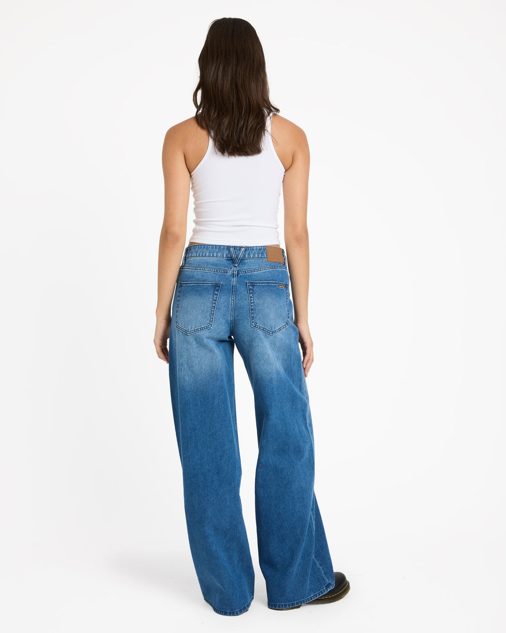 Womens Stoned BF Low Rise Denim Jeans