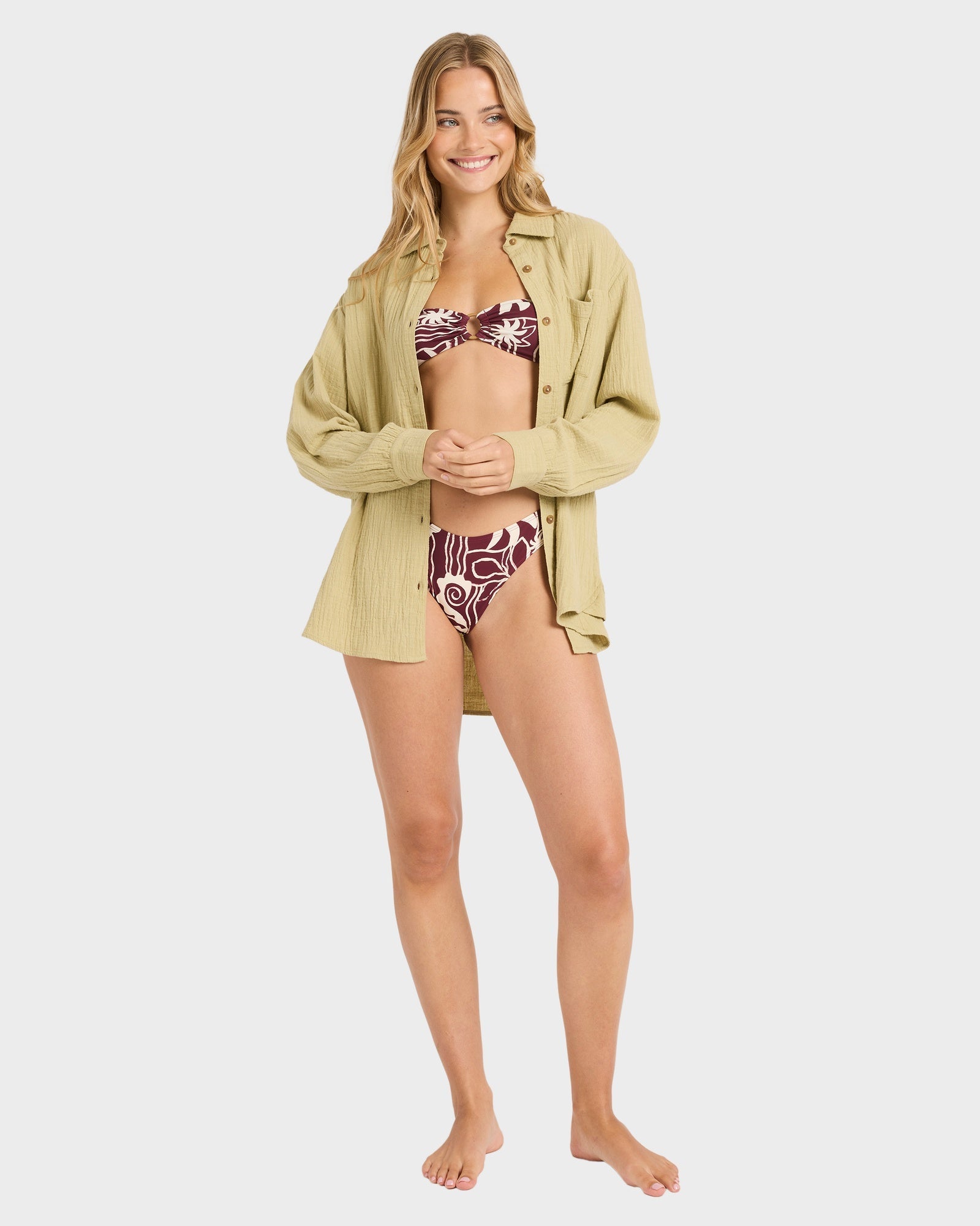 Womens Wanderer Long Sleeve Button-down Shirt