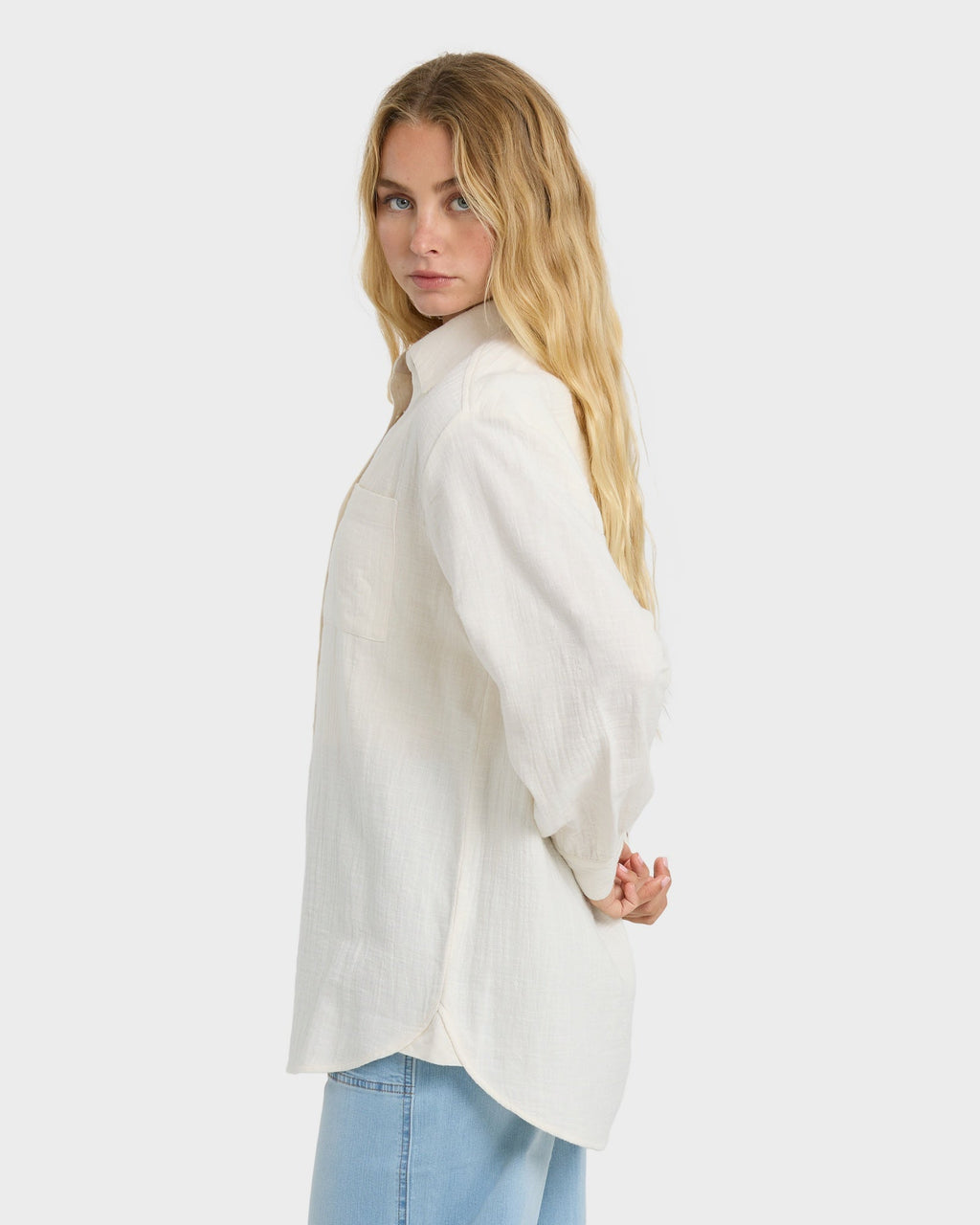 Womens Wanderer Long Sleeve Button-down Shirt