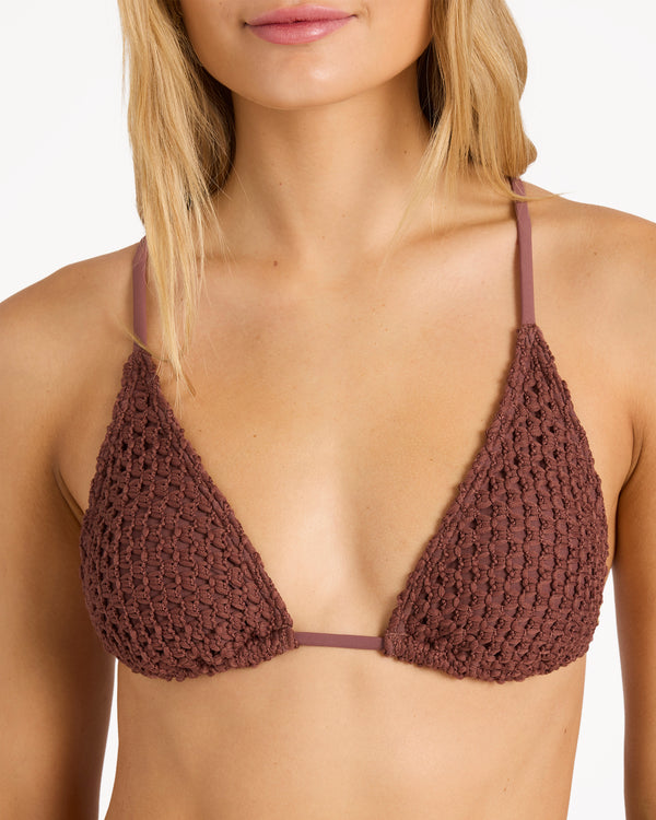 Womens Twisted Tides Slide Tall Tri Bikini Top