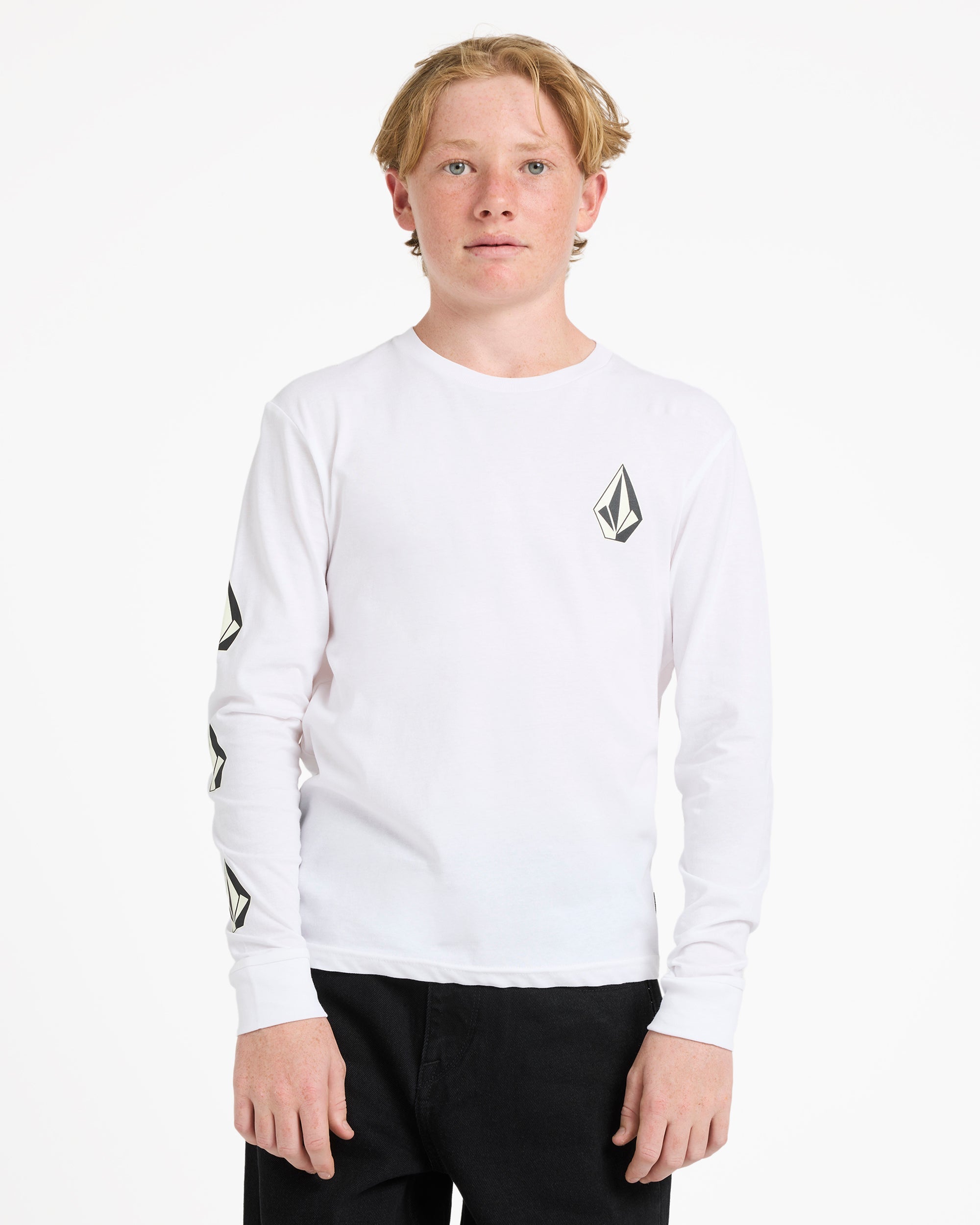 Boys 8-16 Iconic Stone Long Sleeve T-Shirt
