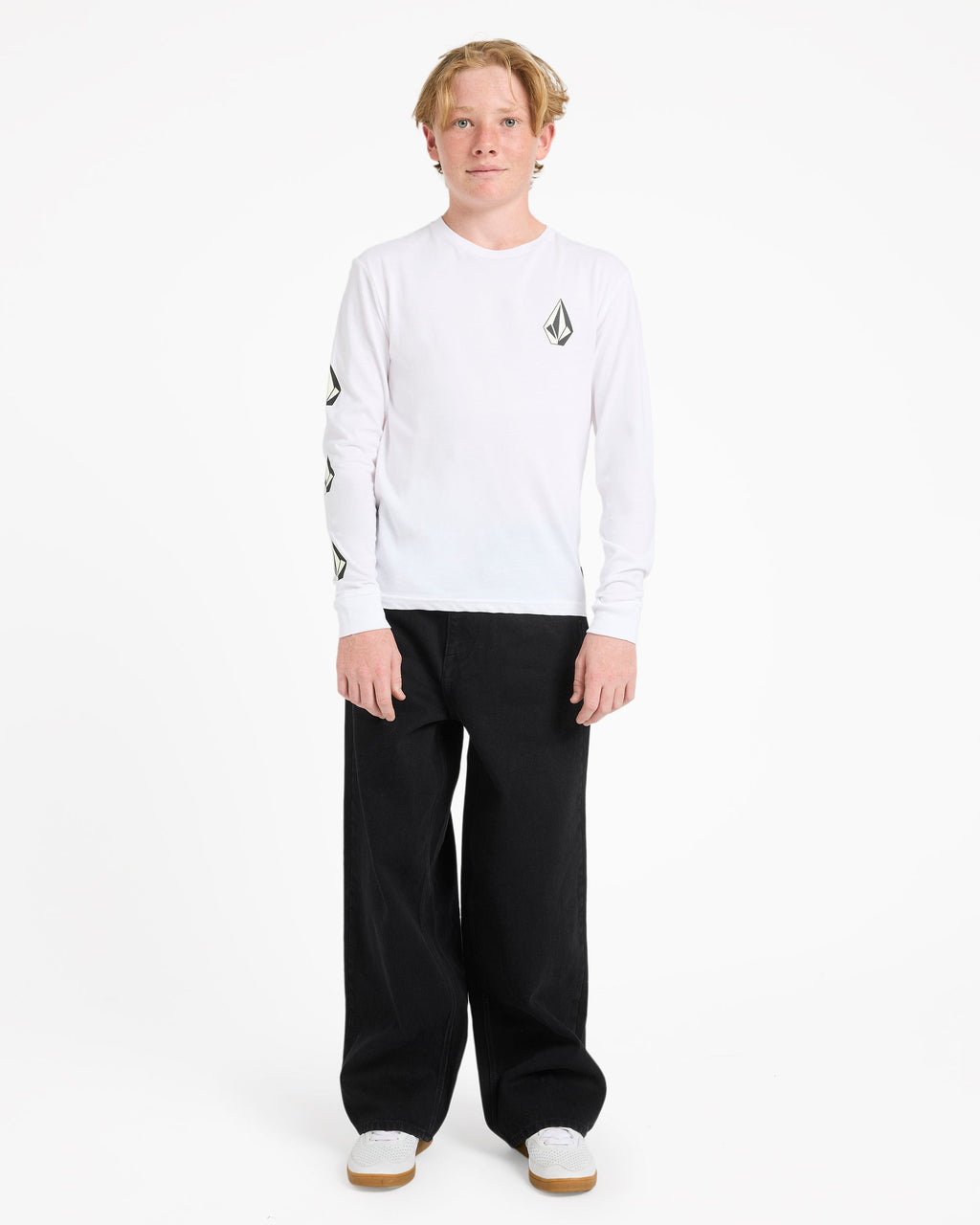 Boys 8-16 Iconic Stone Long Sleeve T-Shirt