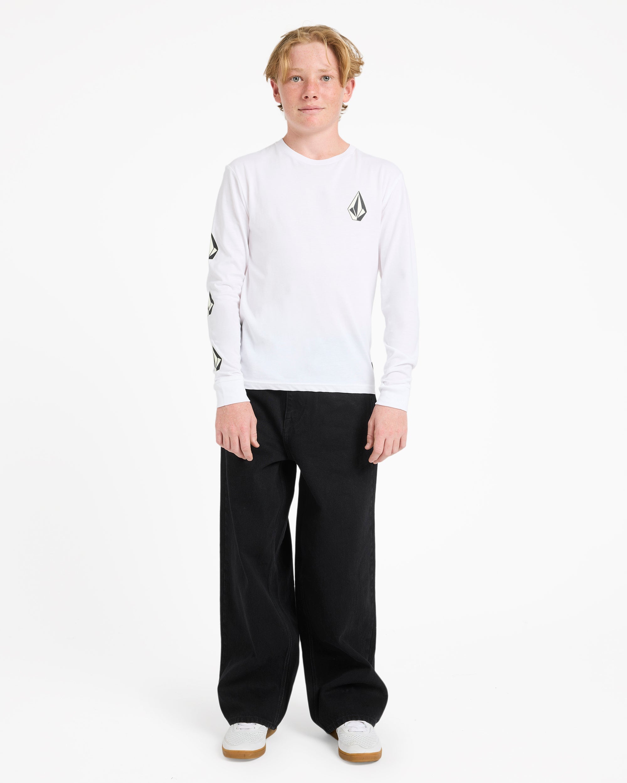 Boys 8-16 Iconic Stone Long Sleeve T-Shirt
