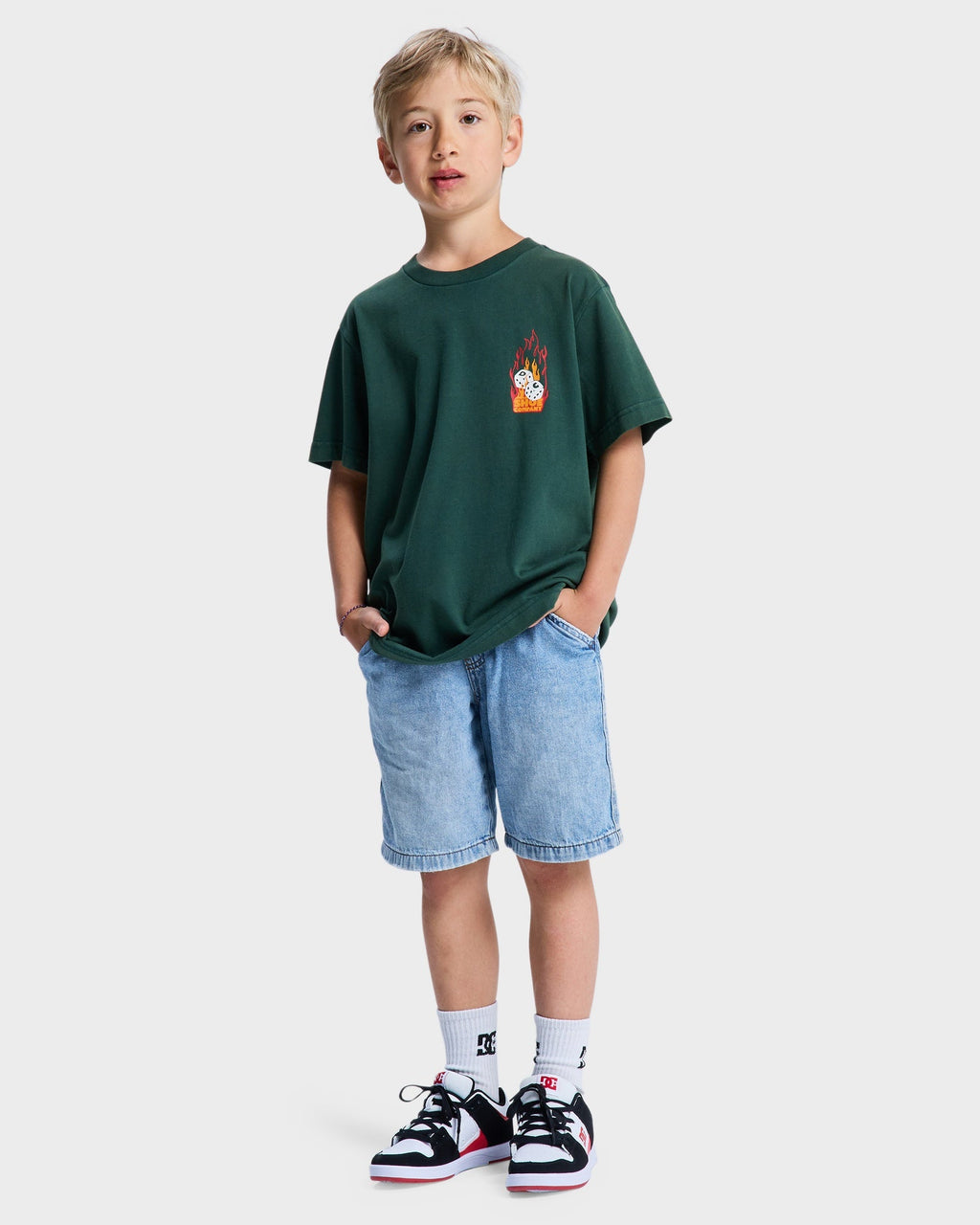 Boys 10-16 Burning Dice T-Shirt