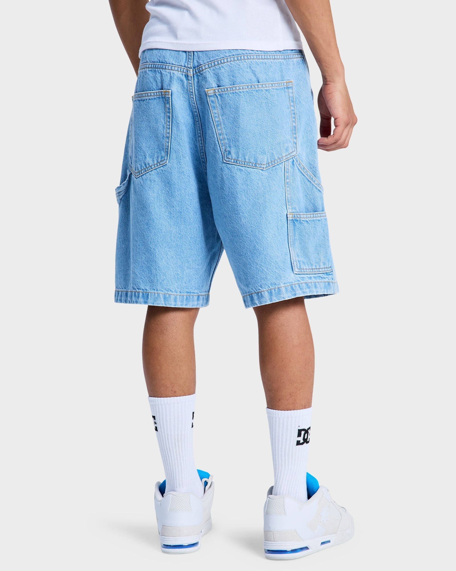 Mens Baggy Denim Carpenter Shorts
