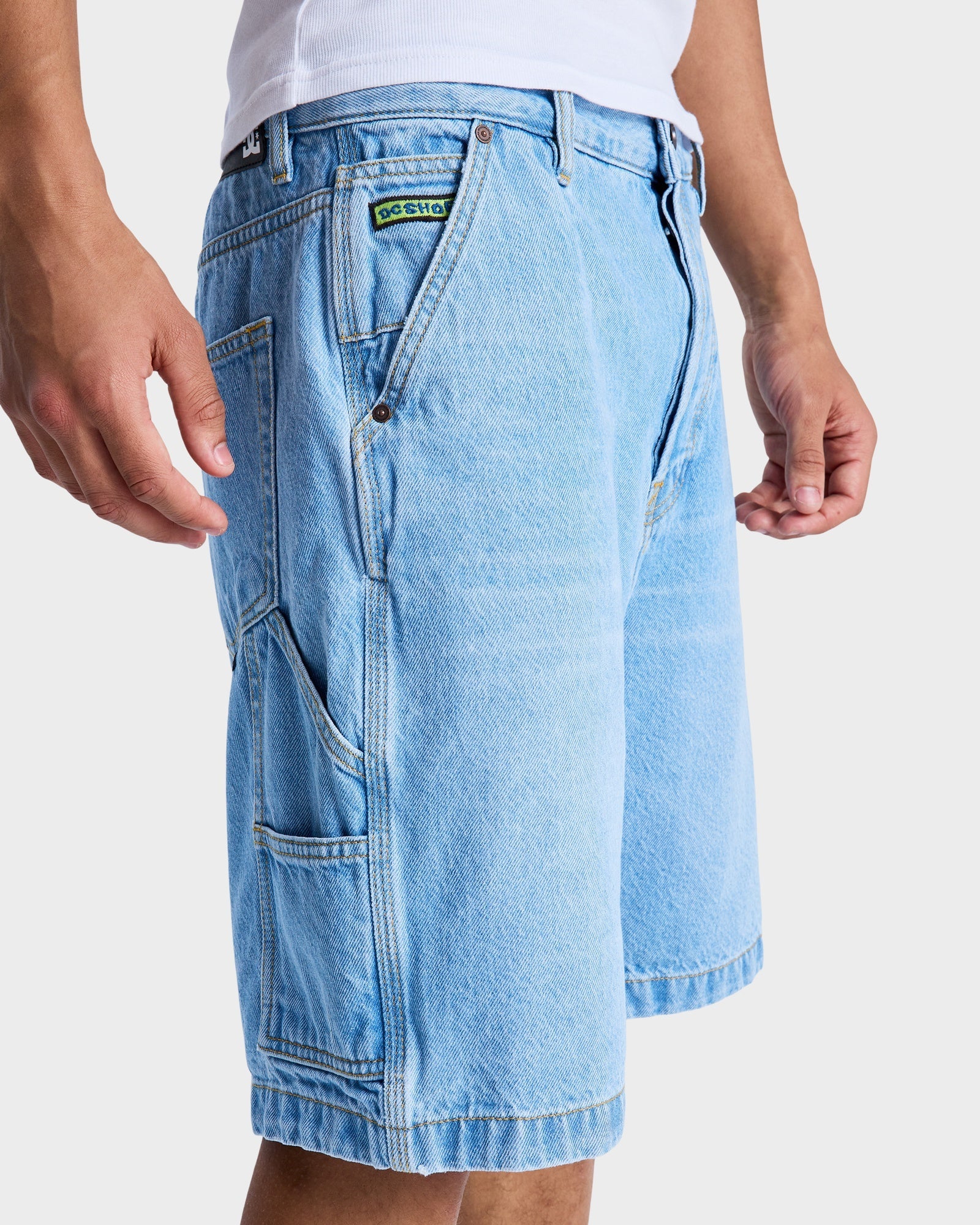 Mens Baggy Denim Carpenter Shorts