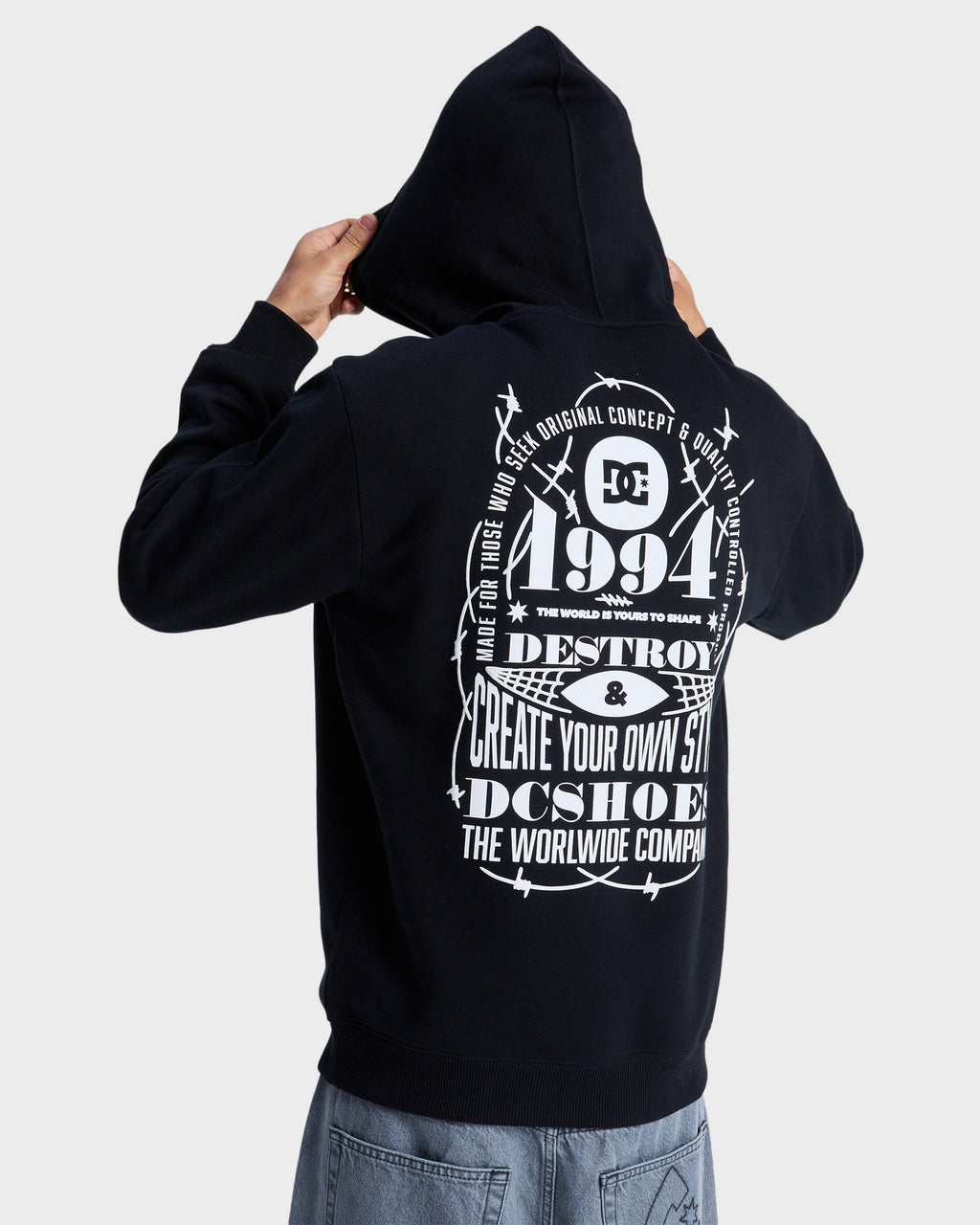 Mens Shaped Destroy Pullover Hoodie
