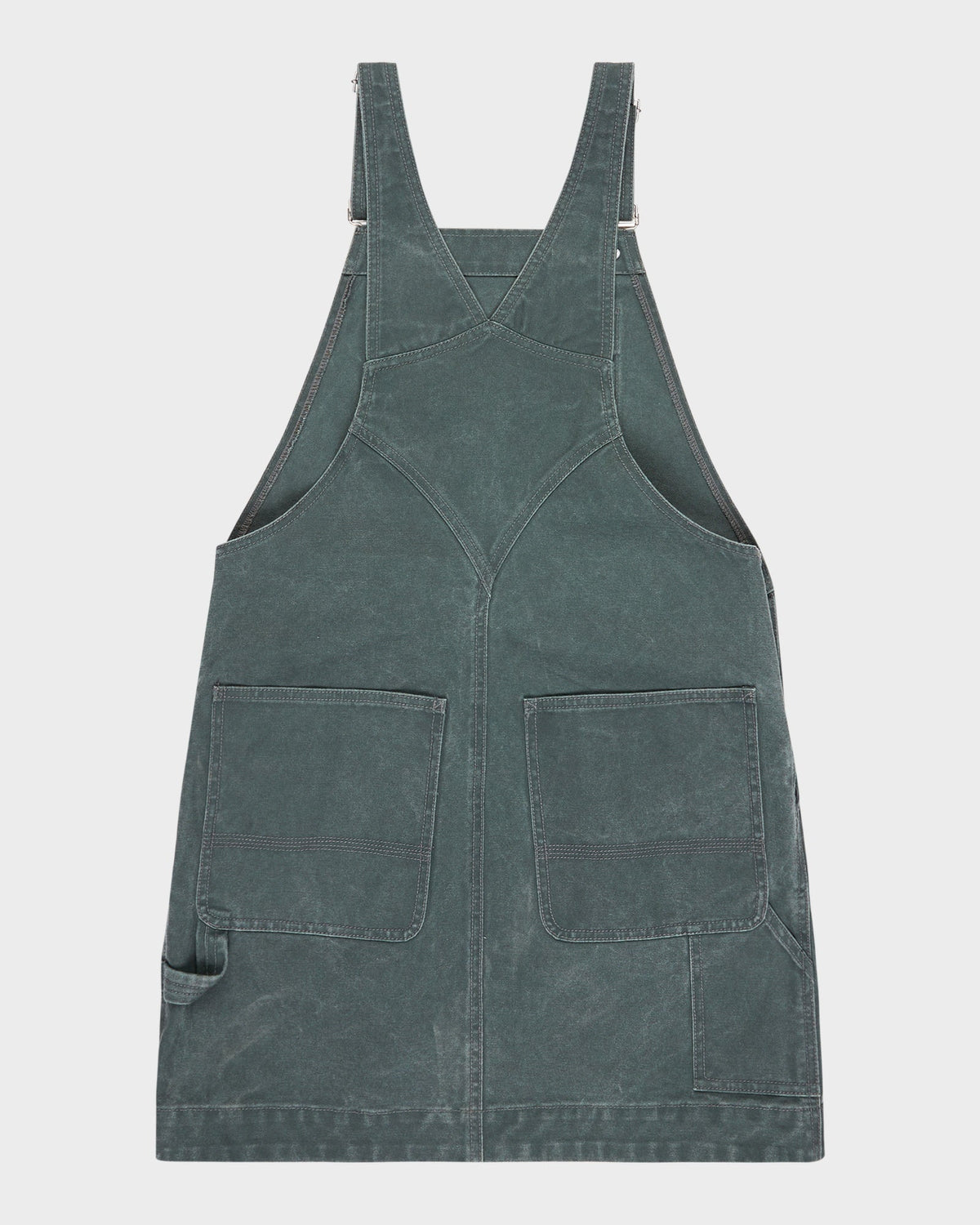 Womens Dungaree Canvas Mini Dress