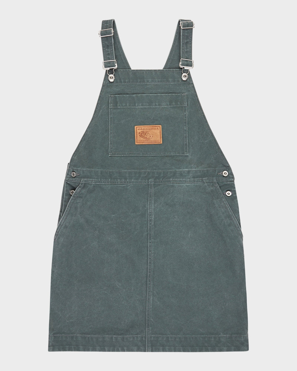 Womens Dungaree Canvas Mini Dress