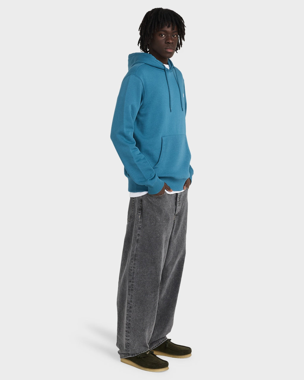 Mens Icon Embroidery Pullover Hoodie