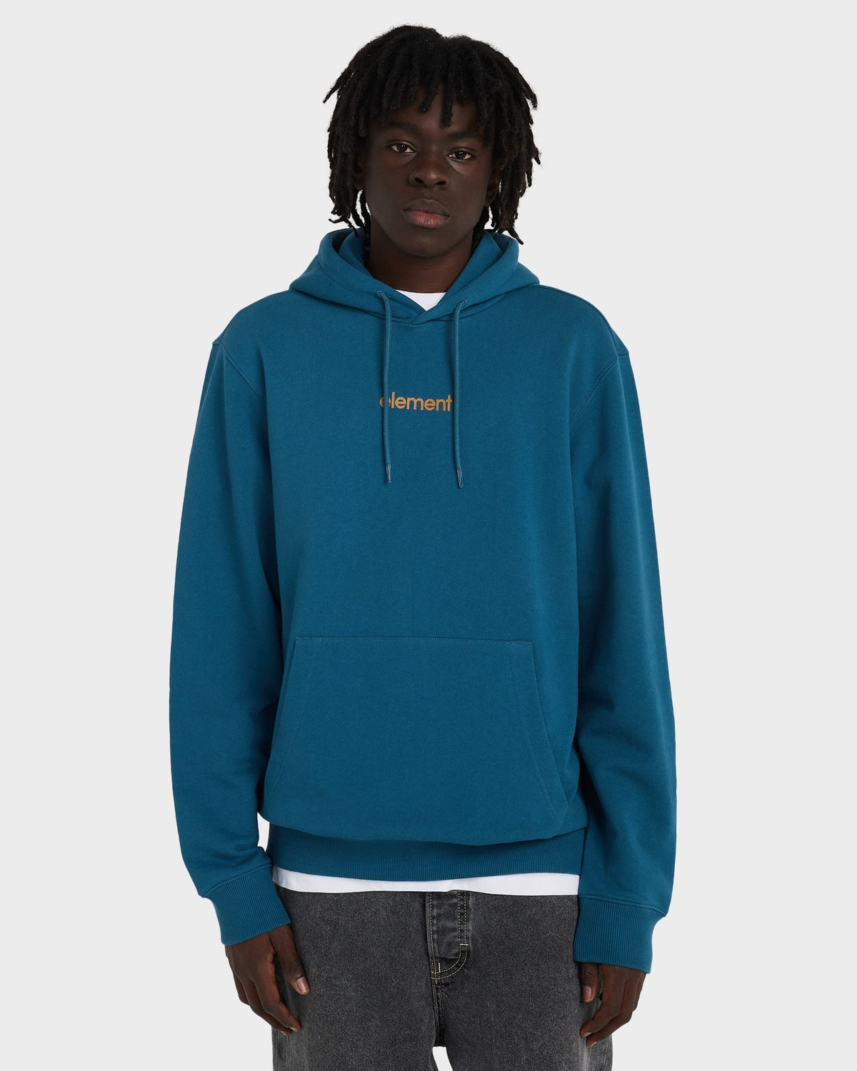 Mens Simple Logo Pullover Hoodie