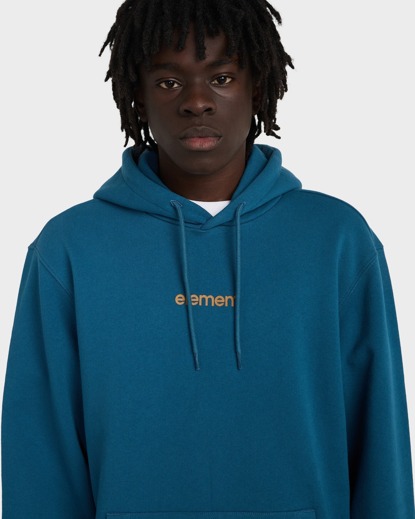 Mens Simple Logo Pullover Hoodie