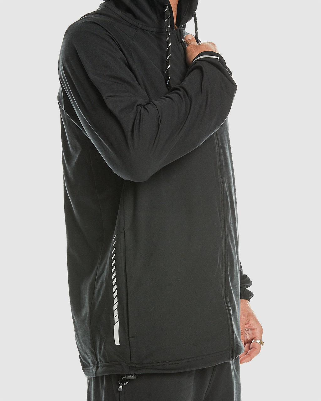Mens Knit Training Technical Zip Up Hoodie