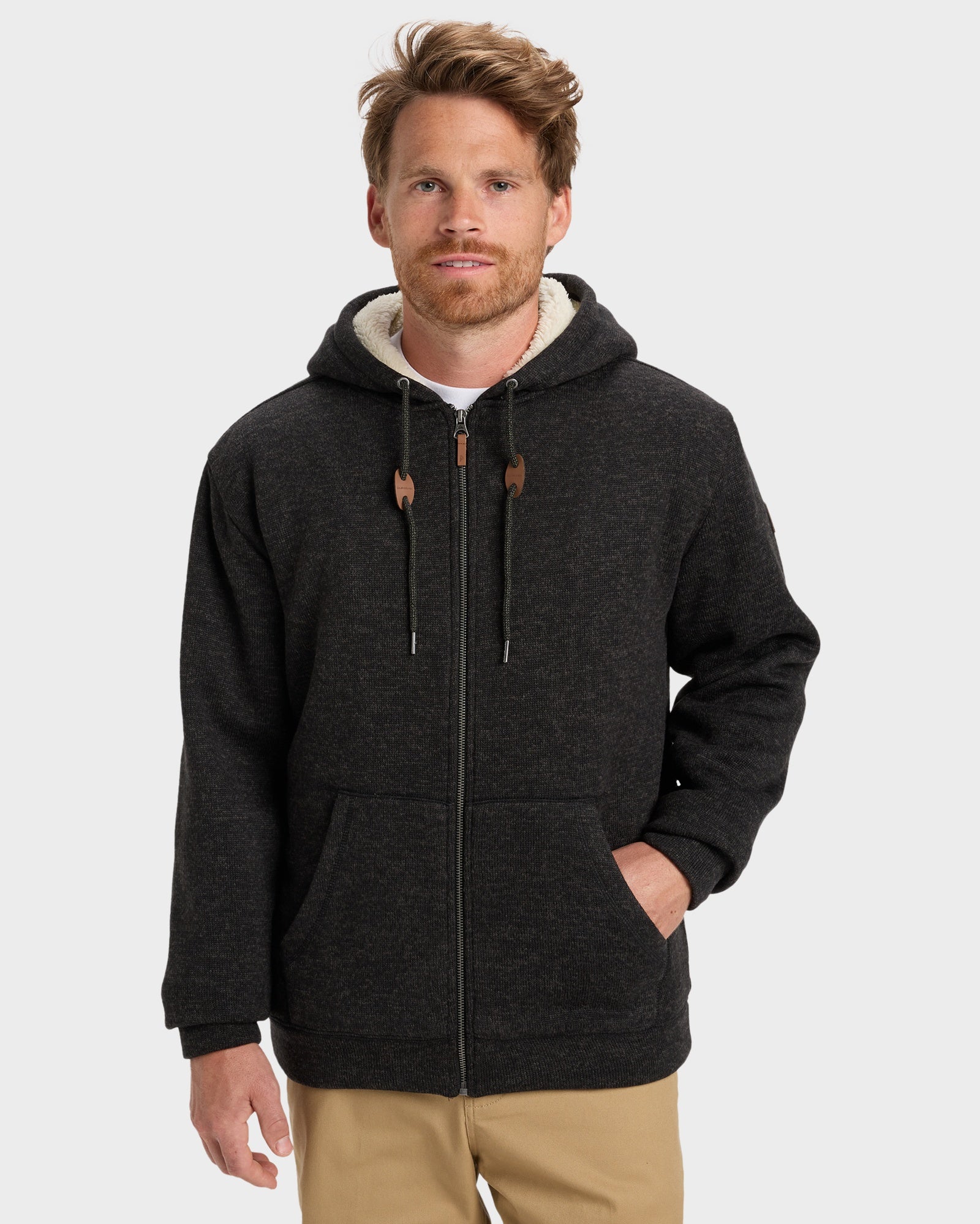 Mens Keller Sherpa Zip Up Hoodie