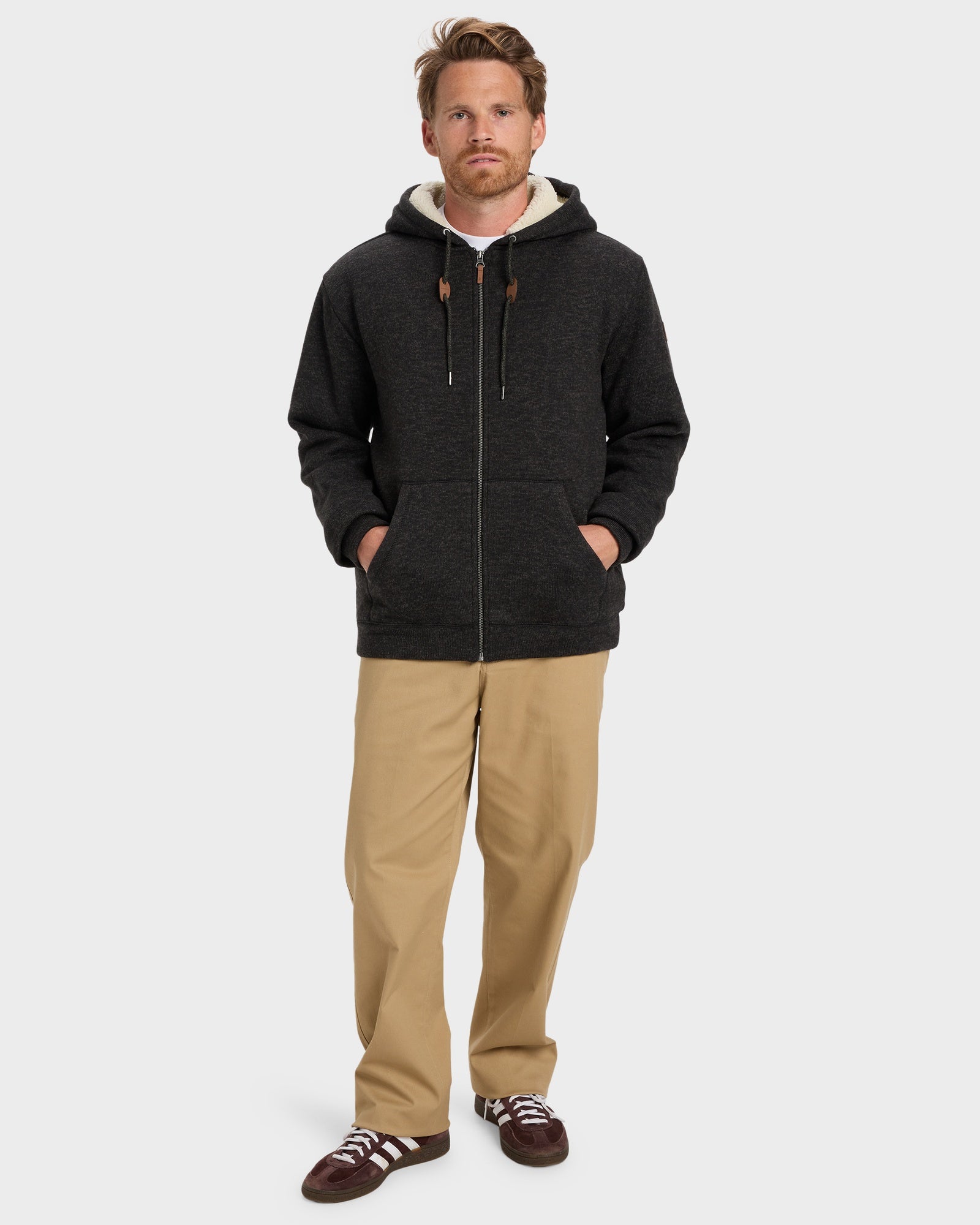 Mens Keller Sherpa Zip Up Hoodie