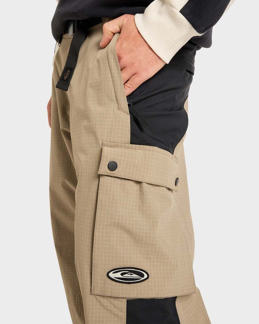 Mens Snow Down Cargo Snow Pants