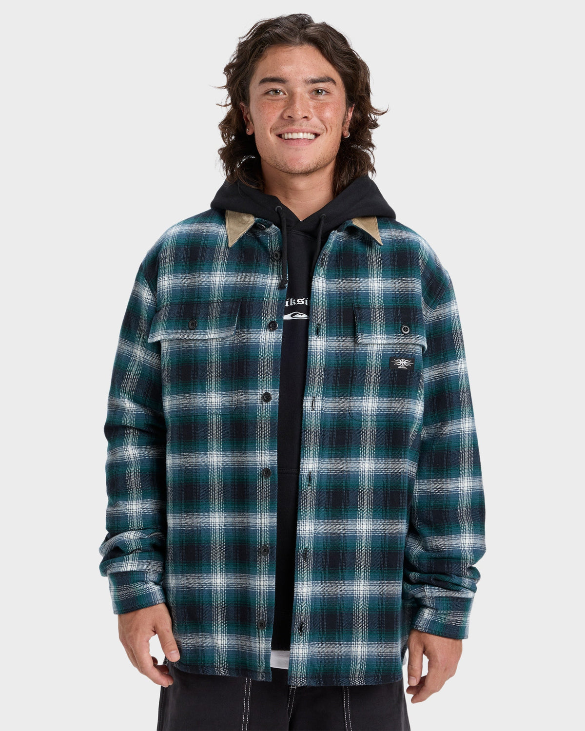 Mens Shadow Check Long Sleeve Shirt