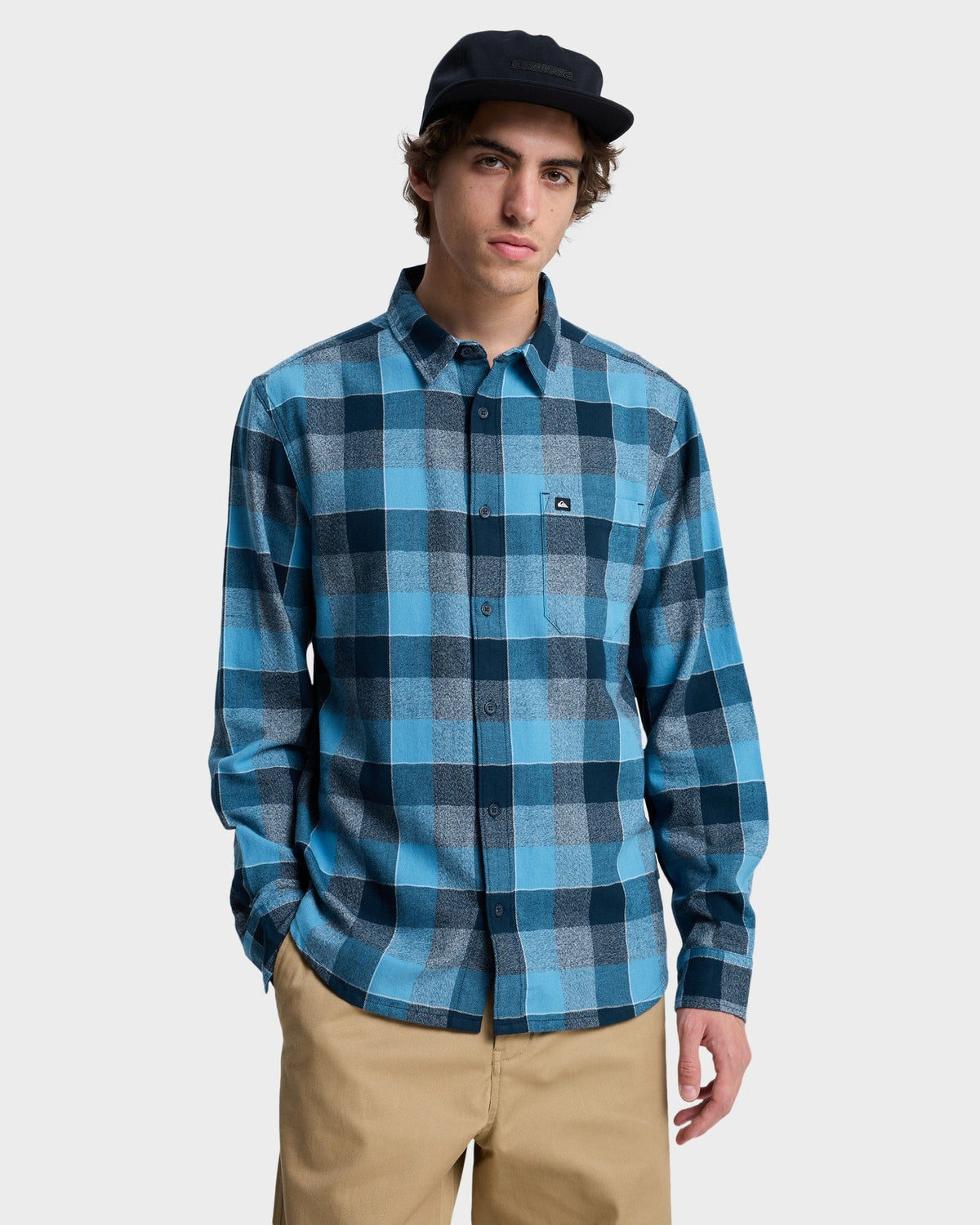 Mens Motherfly Plaid Long Sleeve Shirt