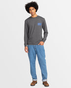 Mens Checker Mountain Long Sleeve T-Shirt
