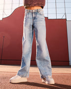 Girls 8-16 Milla Wide Mid Leg Rg Denim Jeans