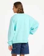 Girls 4-16 Lineup Crew Neck