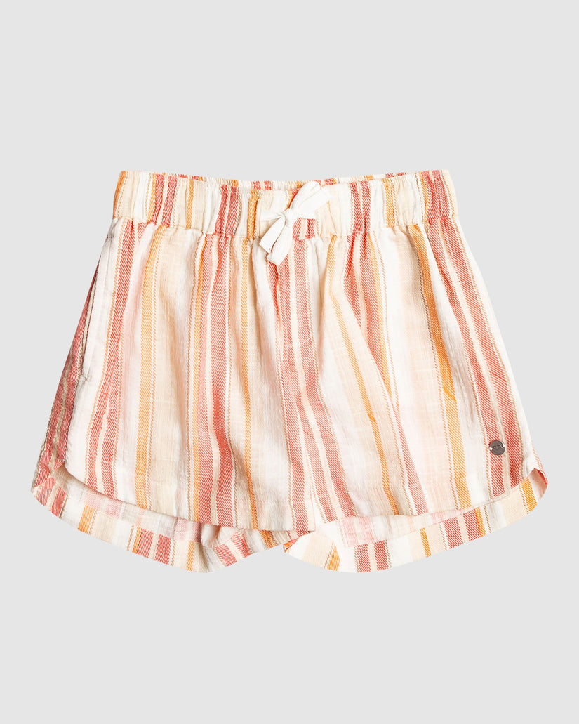 Girls 4-16 Una Mattina Aop Elastic Waist Shorts