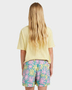 Girls 8-16 Lekeito Break Printed Elastic Waist Shorts