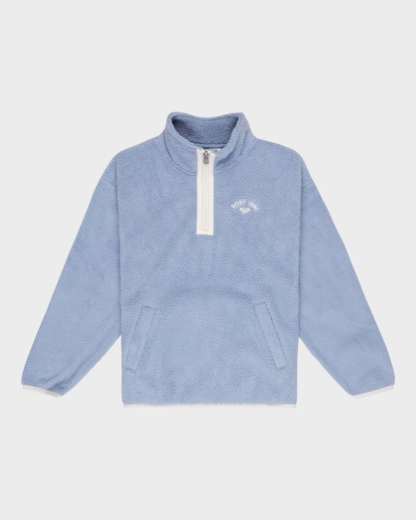 Girls 8-16 Lucky Girl Half Zip Fleece Jumper